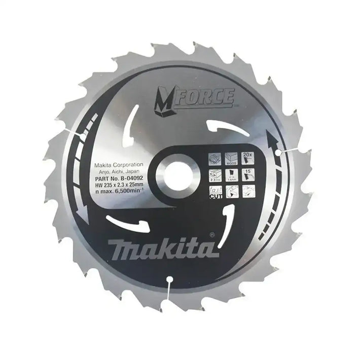 Makita 235MM CIRCULAR SAW BLADE-WOOD FAST CUT RIPPING BORE:25MM TEE