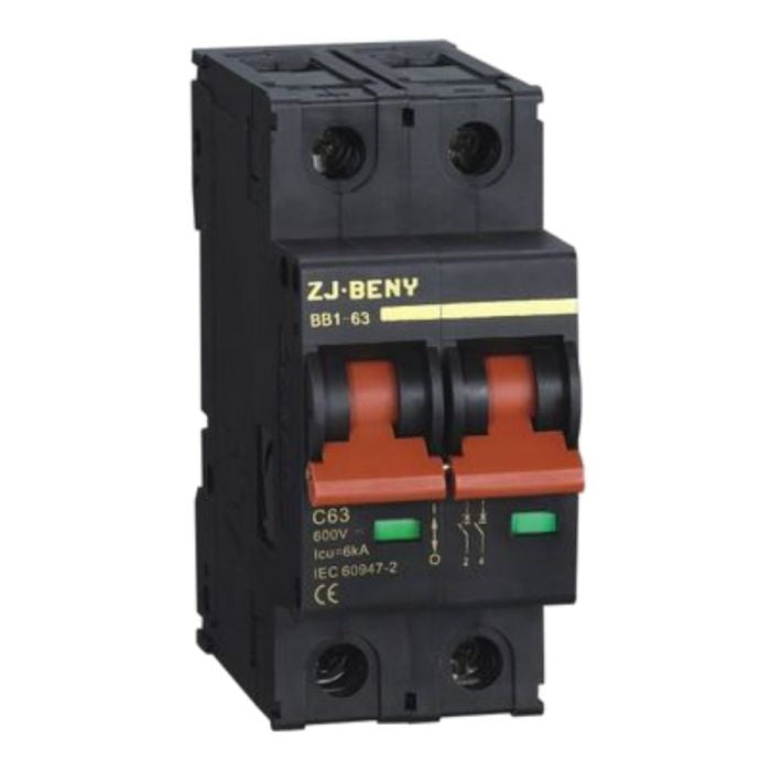 ZBENY 2P 63A DC MCB 6KA