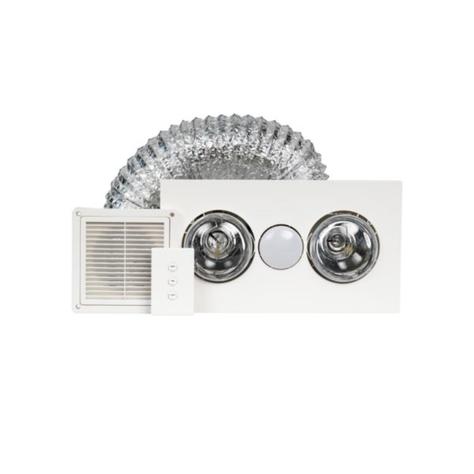Legrand HPM Bathroom Heater 2 Heat Lamp With 7W LED Lamp