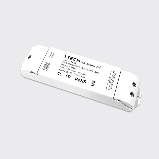 Bright Light 4 X 5A RGBW RF Remote Receiver
