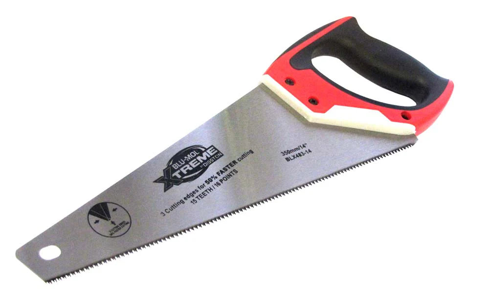 BLU-MOL HANDSAW 350MM, 3 SIDE CUT, SK5, TEETH HARDEND. MAGNETIC TEET