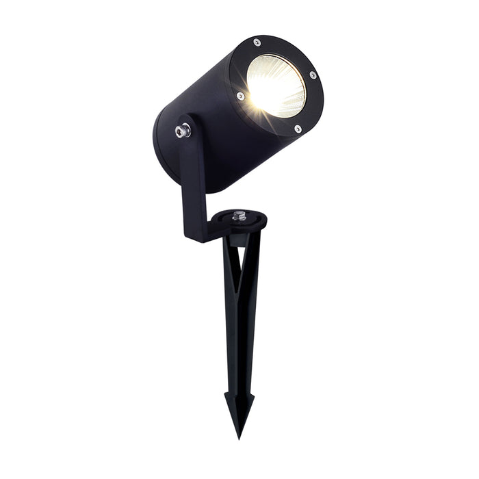 EUROTECH BULLET LARGE SPIKE SPOTLIGHT BLACK 3500K 24V DC LED 10W IP65