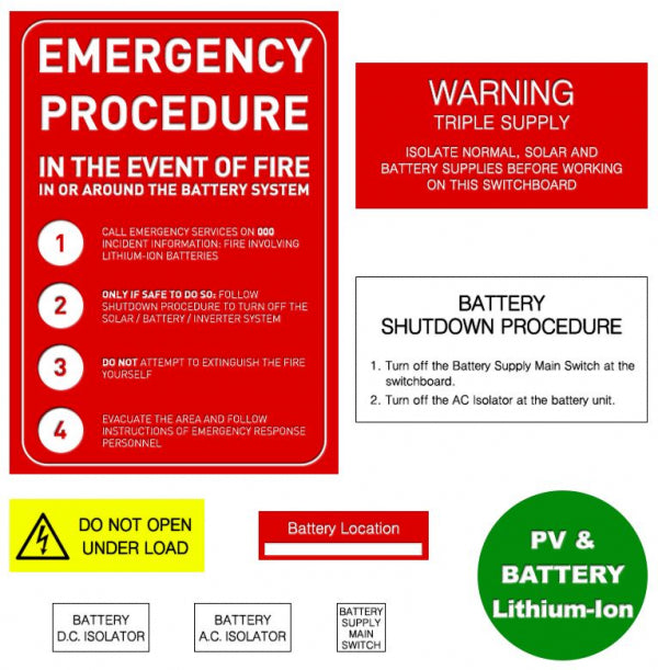 Enphase AC Battery Label Kit