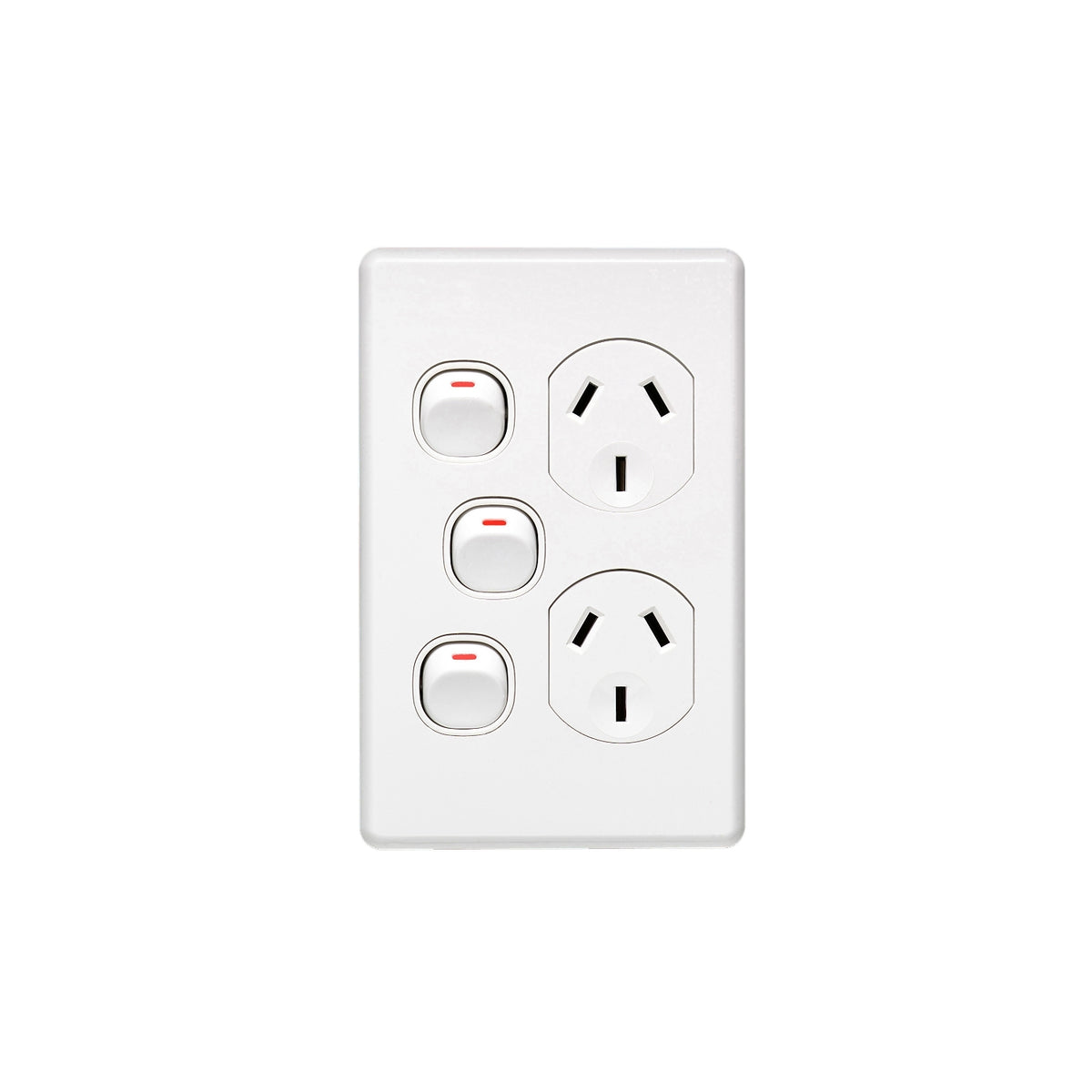Clipsal Double outlet 10A & sw V Blk — Scott Electrical