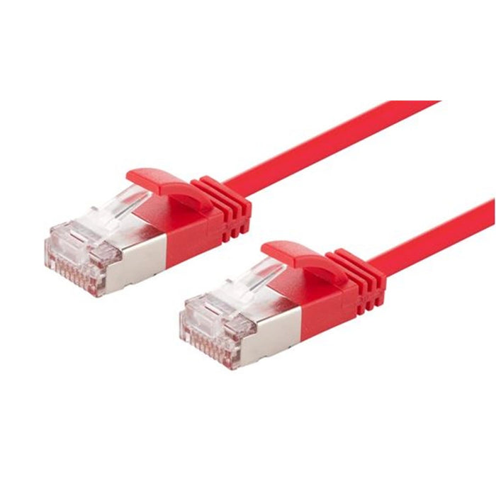 CDL Dynamix 1.5m Cat6A S/FTP Red Slimline Shielded 10G Patch Lead (34AWG)