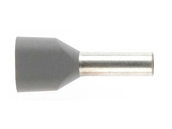 Cabac TWIN PRE-INS 2X4.0MM2 GREY
