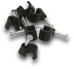 Elecsupp Clips pvc round 5-7mm Black