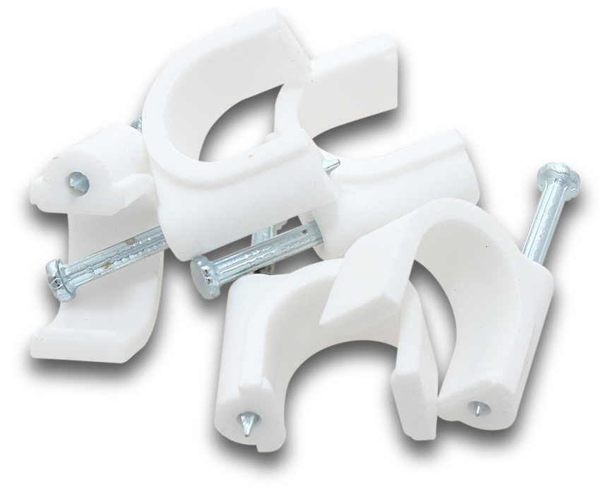 Pvc Pin Clips Elecsupp Clips pvc round 16mm — Scott Electrical