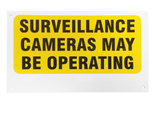 SMALL VIDEO WARNING SIGN 240x150mm (A5 size)