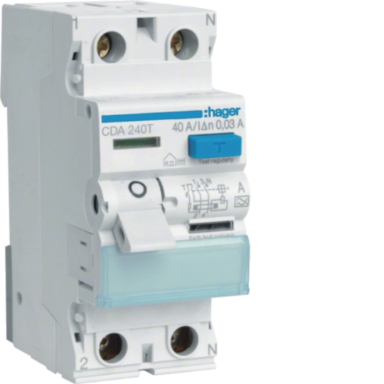 Hager RCCB 2P 25A 30mA Type A