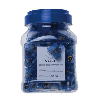 Volt Connector Single Screw x 100 Jar