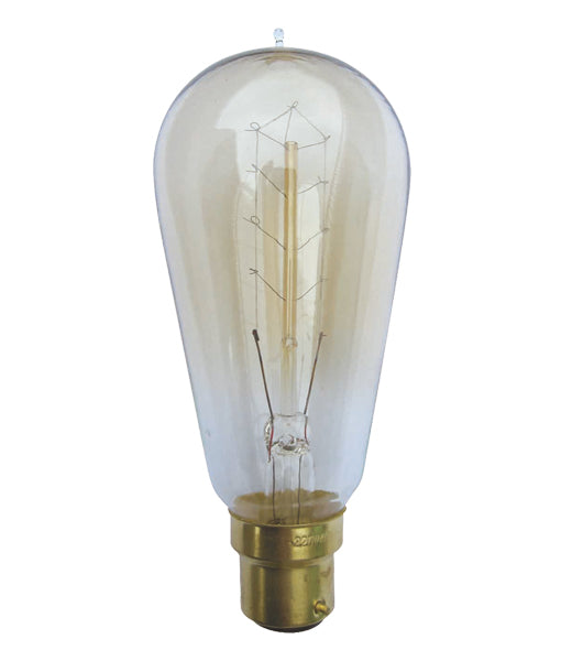 CLA GLOBE CARBON ES ST57 (PEAR) 25W 2800K (130 Lumens) WTY 1YR