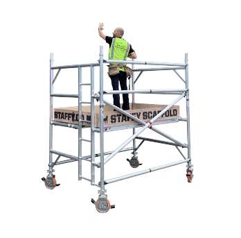 Staffy  Tough Tower - 1.4m wide x 2m high set - (Double Width Platform)