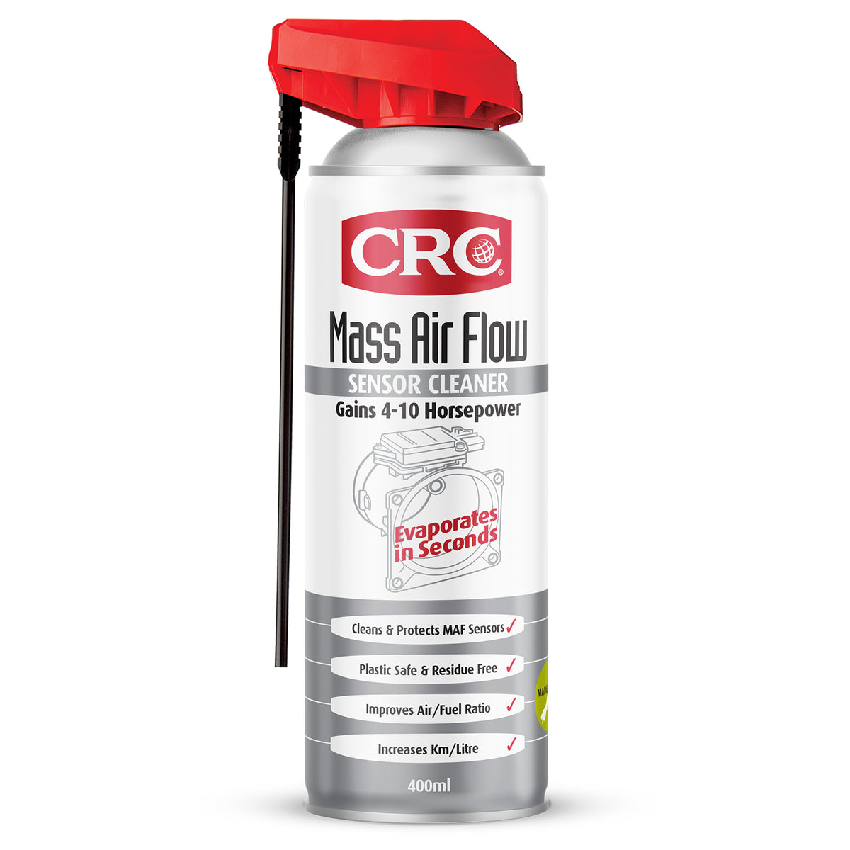 Air Intake Sensor Cleaner CRC MASS AIRFLOW SENSOR CLEANER 400ML — Scott Electrical