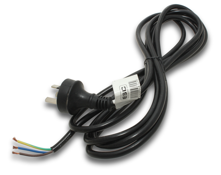 Elecsupp Cord set B/E 1.0mm 3c 3mt Bla