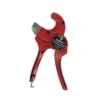 Pam Pipe Cutter AmPro T15918 PVC Pipe Cutter 42mm Capacity with Adaptor — Scott Electrical
