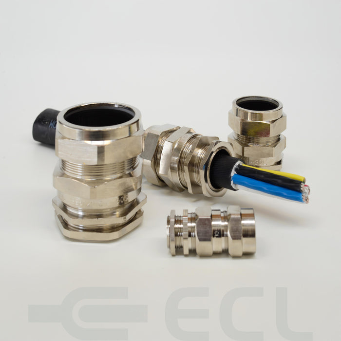 ECL Cable Gland 50mm Brass Armoured 41-52.6mm