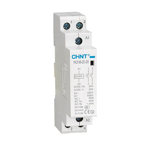 Chint Din Mount 2P 20Amp Contactor 240V 2xN/O