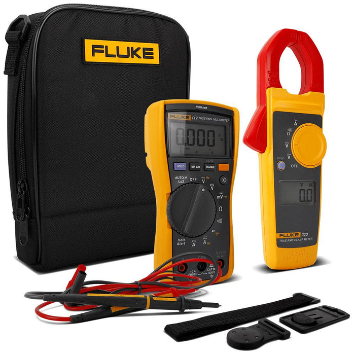 Fluke Electrical Combo Kit Includes 117 Multimeter, 323 clam