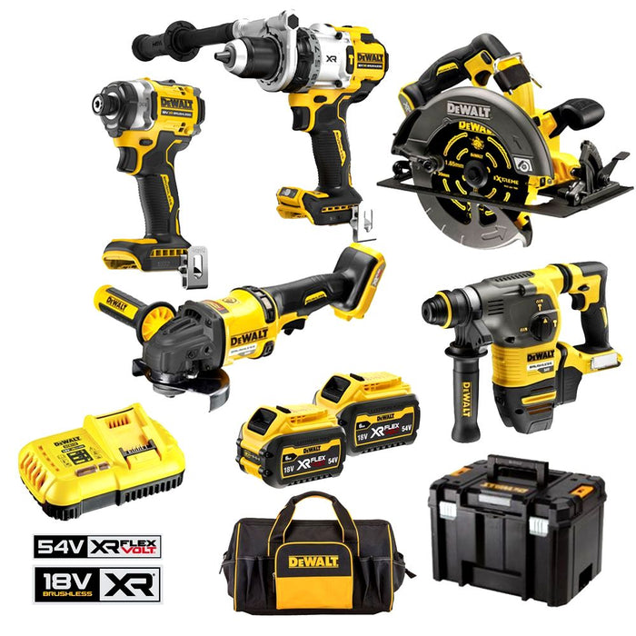Dewalt 18V/54V XR Mixed Voltage 5 Piece Kit - 9.0Ah