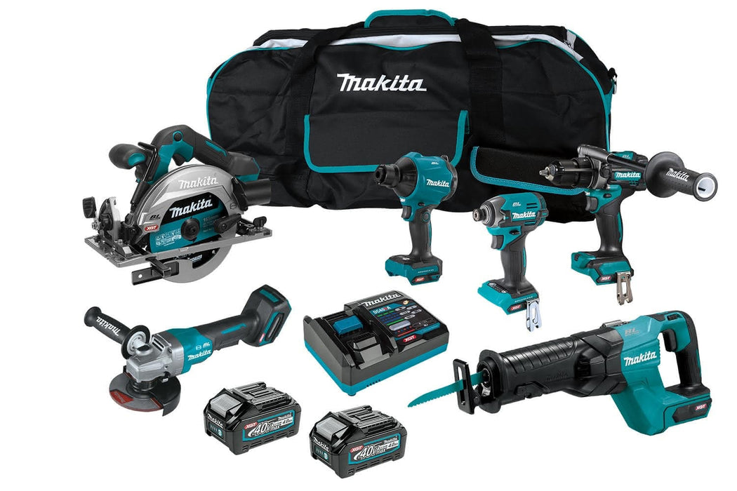 Makita 40V Max Brushless 6-Pc Combo (4.0Ah) Kit