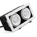 PROLUX LIGHT DOWNLIGHT 2X9W TILT RECESSED SILVER 3K 200X110X105
