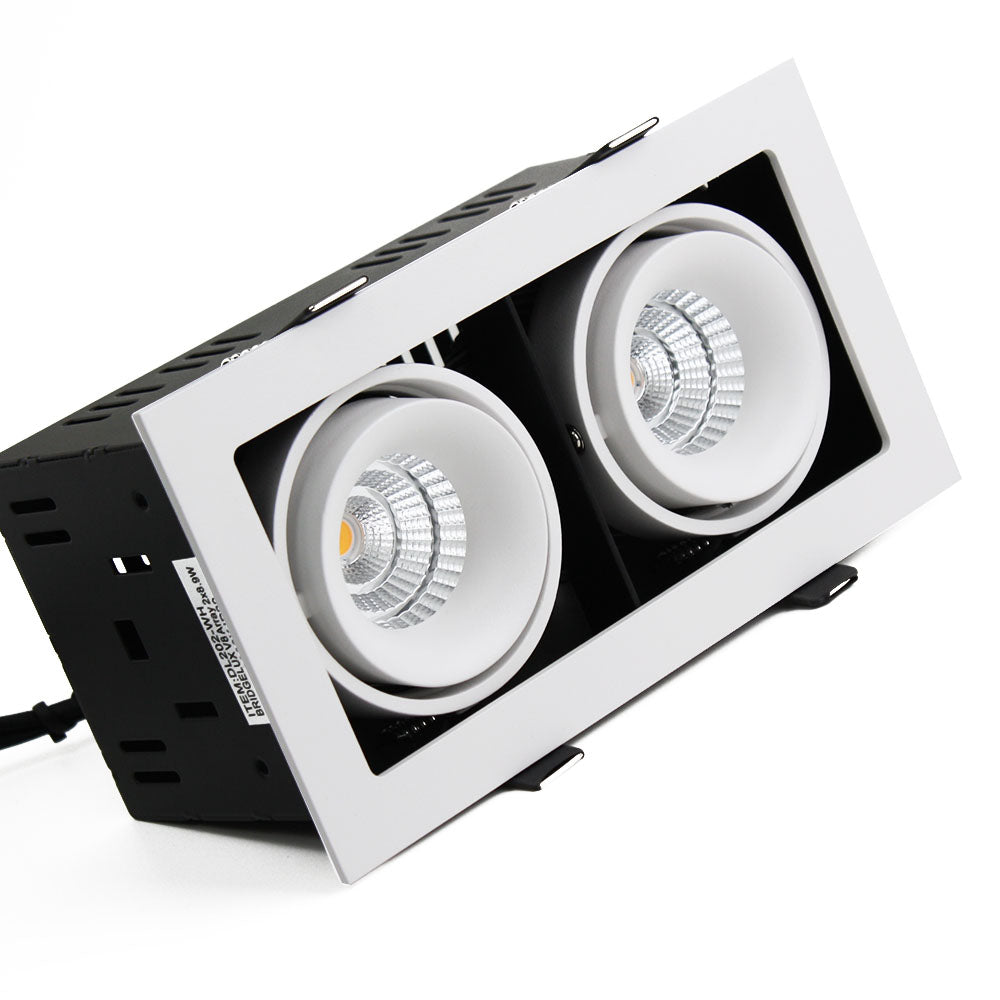 PROLUX LIGHT DOWNLIGHT 2X9W TILT RECESSED WHITE 3K 200X110X105 — Scott ...