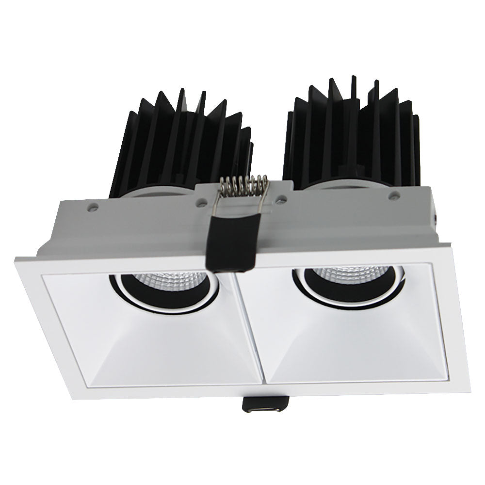 PROLUX LIGHT DOWNLIGHT 2X9W RECESS CUT 145X76 WHITE 3K 153X84X110 ...