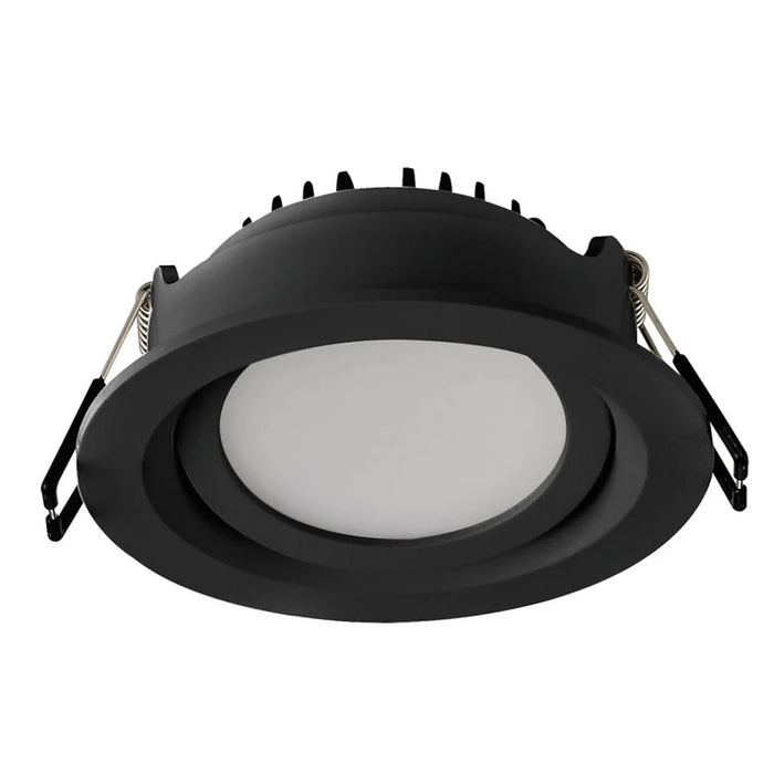 Hugo Lighting LED Downlight 7W 2700-6000K Tilt 106mm 90deg Dim ICF IP44 Black