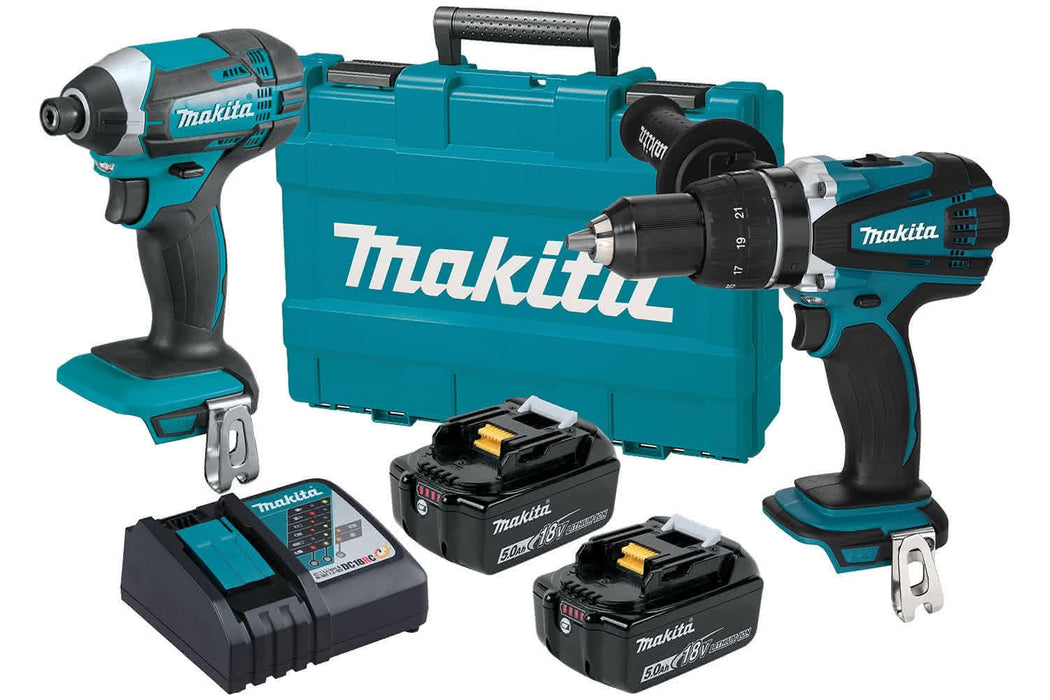 Makita 18V LXT  2-pcs Combo Kit DDF458+DTD152 (5.0Ah) Drill Driver / Impact Driver Kit