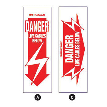 Flex Warning Sign Firstflex DANGER SIGN - HORIZONTAL — Scott Electrical