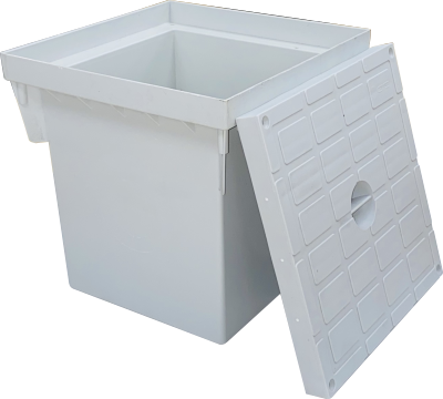 Gewiss Square Well 200X200X200mm Smooth Base c/w Lid Only