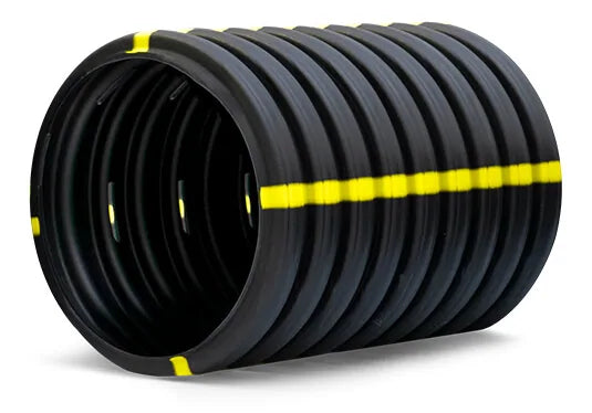 Marley DRAINCOIL 65mm x 30m UNPUNCHED BLACK HDPE