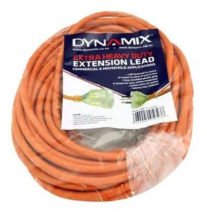 CDY Dynamix 25M 240v Extra Heavy Duty Power Extension Lead Orange
