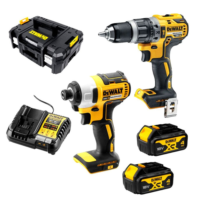 Dewalt 18V XR Brushless Compact 2 Piece Kit - 5.0Ah
