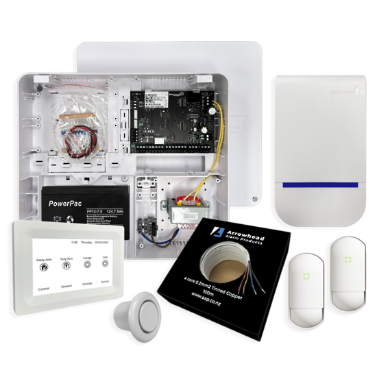 Arrowhead Infinity Series EliteControl Alarm Kit Includes: EC-BASE KIT, EC-TOUCH W Keypad & 4C2-100-CU