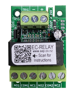 Arrowhead DPDT 8 Amp Relay board with 12V or 24V AC/DC Coil + Low Current Pos/Neg Trigger Mode