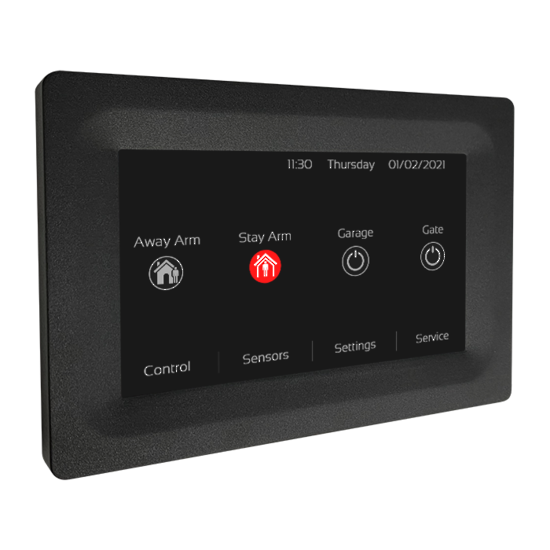 Arrowhead EliteControl 5" Touch keypad with Charcoal surround (dimensions W143 x H103 x D15mm)