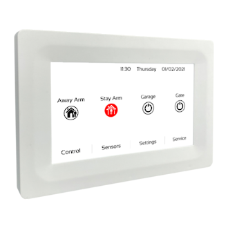 Arrowhead EliteControl 5" Touch keypad with White surround (dimensions W143 x H103 x D15mm)