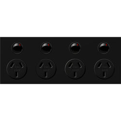 Legrand HPM ED 10A QUAD POWERPOINT BLACK