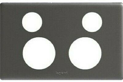 Legrand HPM E-DED DOUBLE POWERPOINT COVERPLATE URBAN GREY
