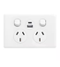 Legrand HPM Excel Life Dgpo With Usb Ch. Type A 2.4A + Type C 12W White