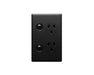 Excel Life Legrand EXCEL LIFE VERTICAL DOUBLE POWERPOINT 10A MATT BLACK