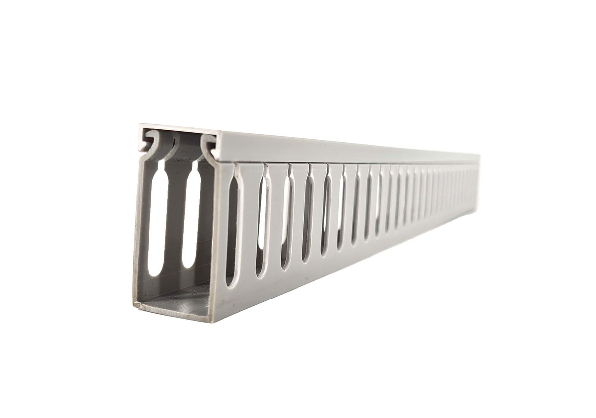 Elmark Trunking Open Slot 25x50 Grey 2mtr — Scott Electrical