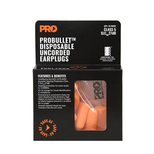 ACTIVE ProBullet Disposable Uncorded Earplugs Pkt/10