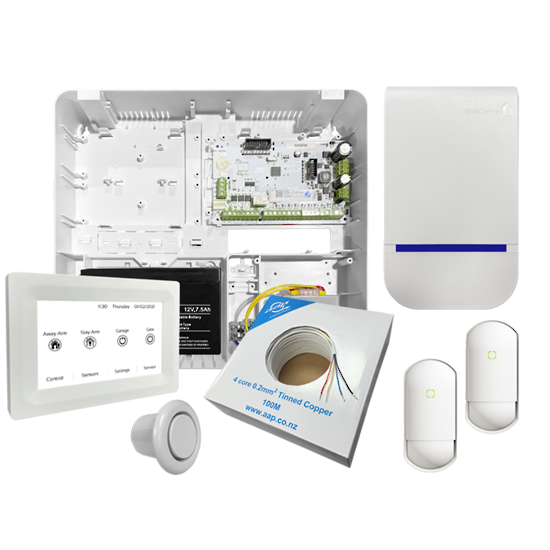 Arrowhead EliteControl security alarm kit with KP-TOUCH-W