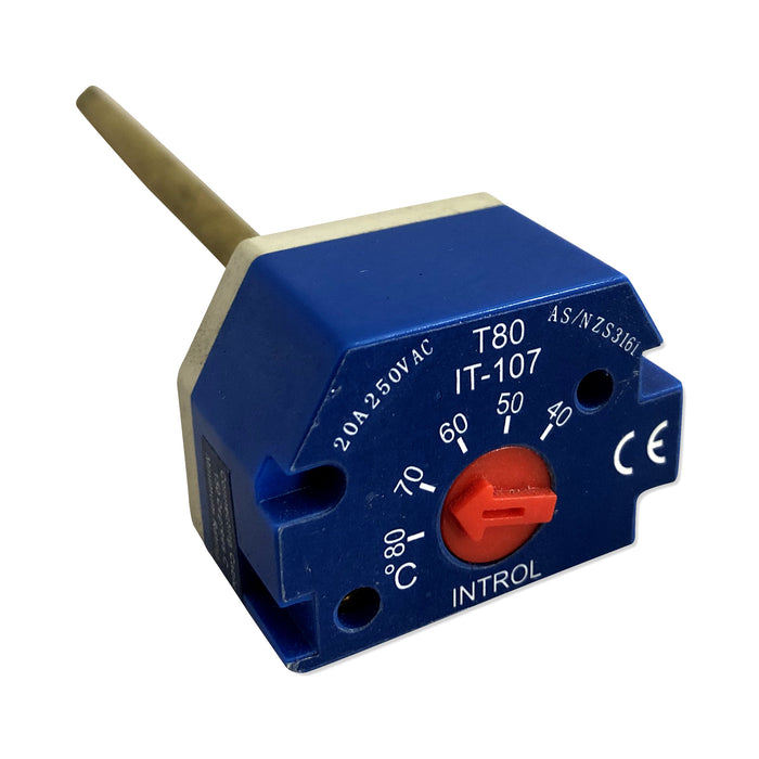 Stokes 7' STEM THERMOSTAT 40-80DEG. C DOMESTIC 20 AMP