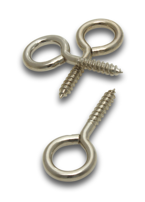 Eye Hook No6 x 60mm Long Nickle Plated