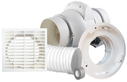Simx Contour 150mm Fascia-Ready Mixflo Inline Fan Kit