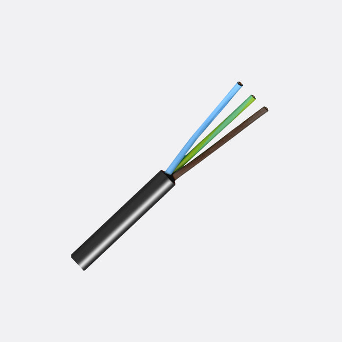 3X30/.25 OD PVC FLEX:BLACK 1.5mm 3 core flex black